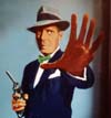 Life size portrait Bogart, interior club murals. Please click on it for an enlargement